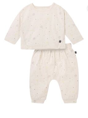 Baby Cream Star & Planet Pajama Set - Unbranded